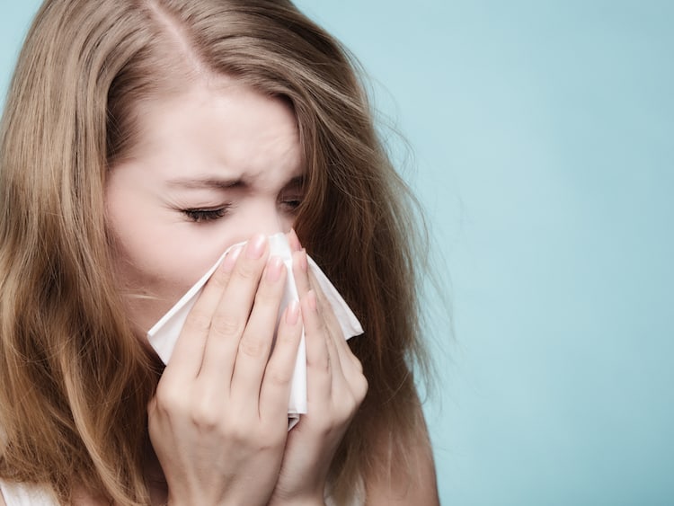 Use a sinus rinse or saline spray to relief fall allergy symptoms